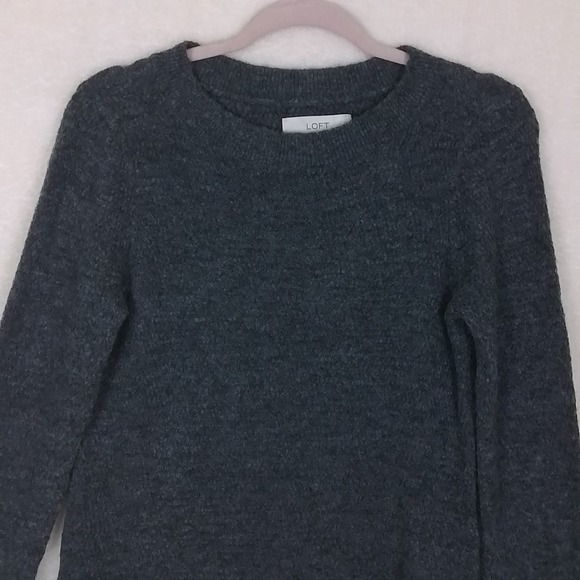 LOFT Relaxed Fit Sweater‎ Size S Gray Boat Neck Long Sleeve - Picture 3 of 9